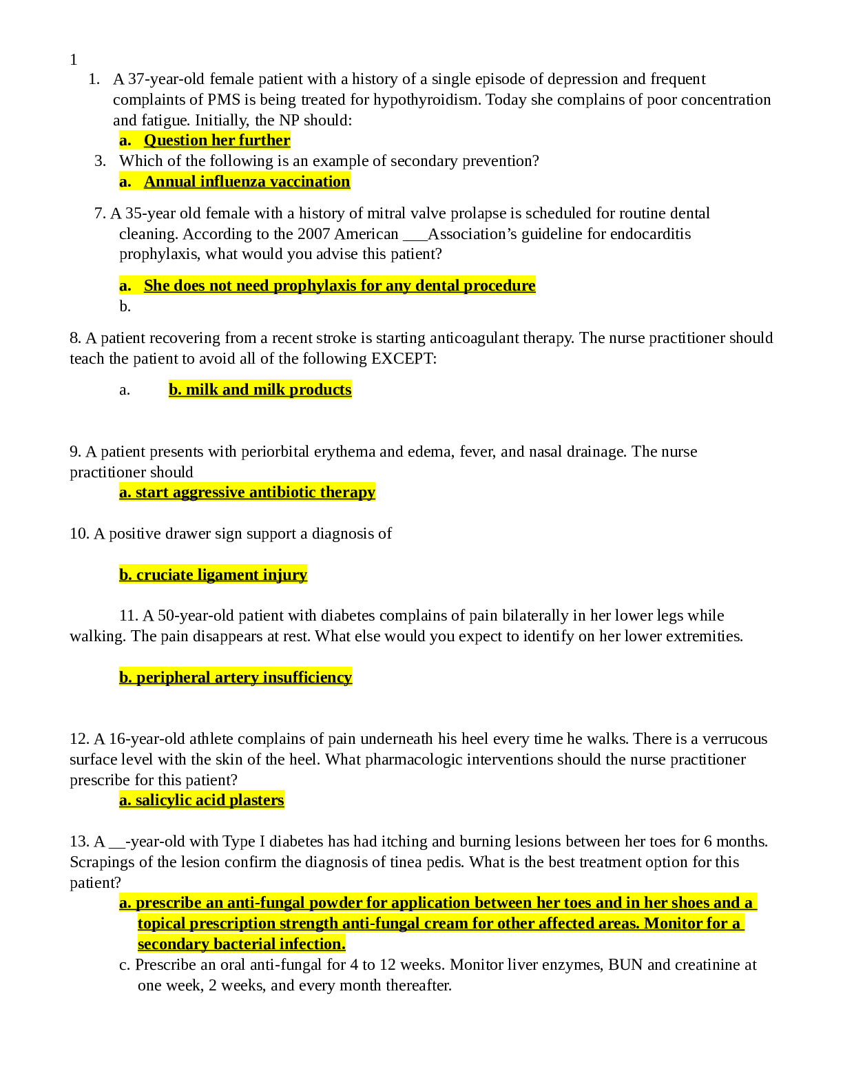 Preview image of SOUTH UNIVERSITY NSG 6340 Predictor Study Guide 2 document